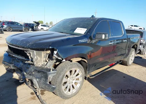 2019 Chevrolet Silverado 1500 High Country из США, поврежденный, VIN 1GCUYHEL4KZ105084